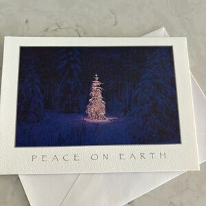 Peace on Earth Winter Christmas Greetings Card with Envelope National Wildlife